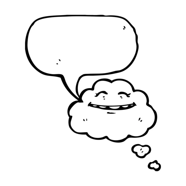 Glücklich reden Wolke — Stockvektor
