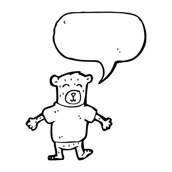 Felice orso indossa maglietta — Vettoriale Stock