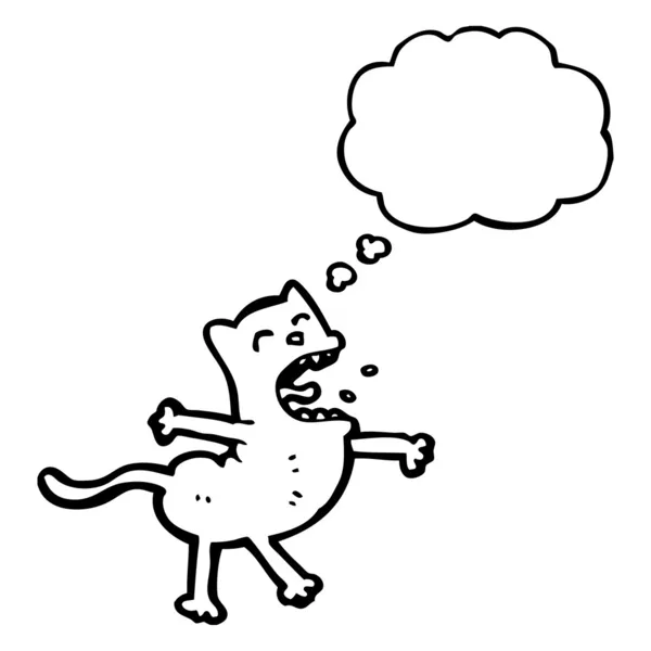 Gato con burbuja de pensamiento — Vector de stock
