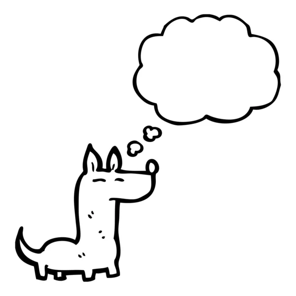 Perro con burbuja de pensamiento — Vector de stock