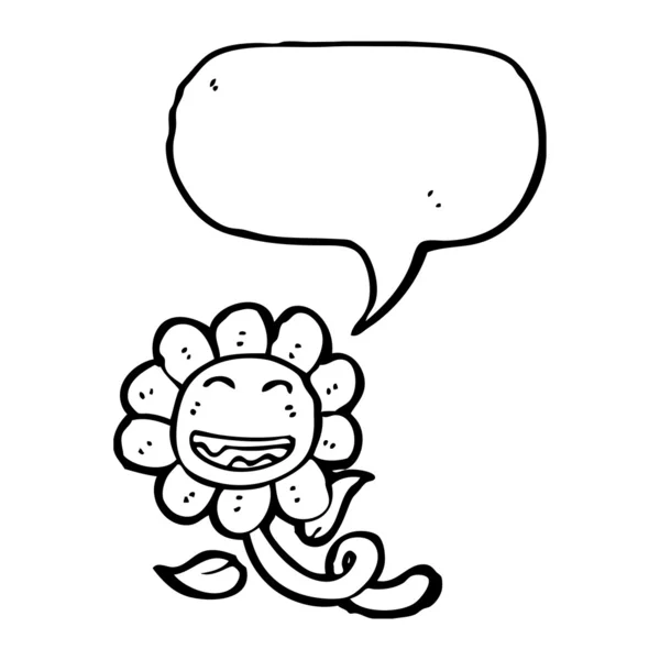 Retro laughing flower — Stock Vector