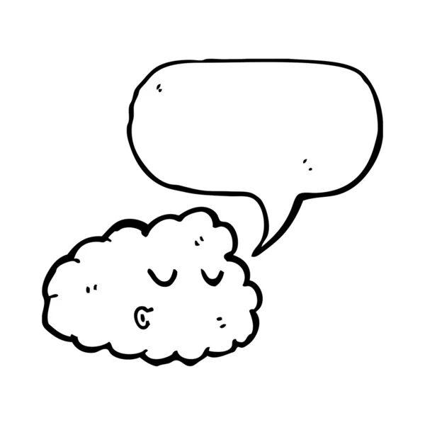 Nube flotante con burbuja de voz — Vector de stock