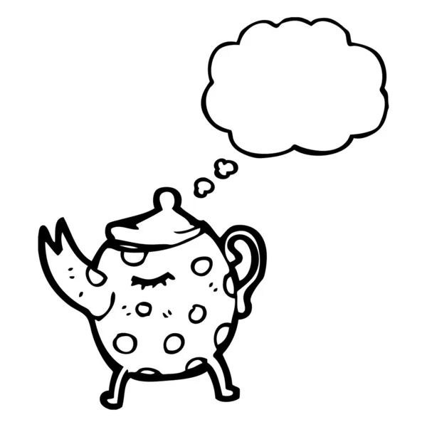 Teapot cartoon character — Stock Vector