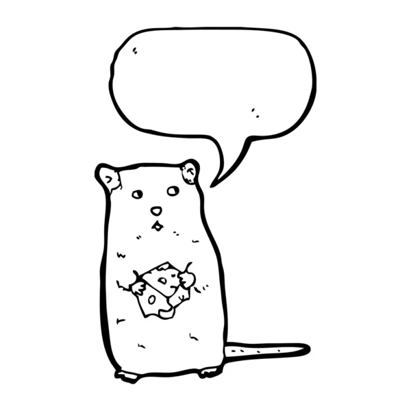 Ratón comer queso — Archivo Imágenes Vectoriales