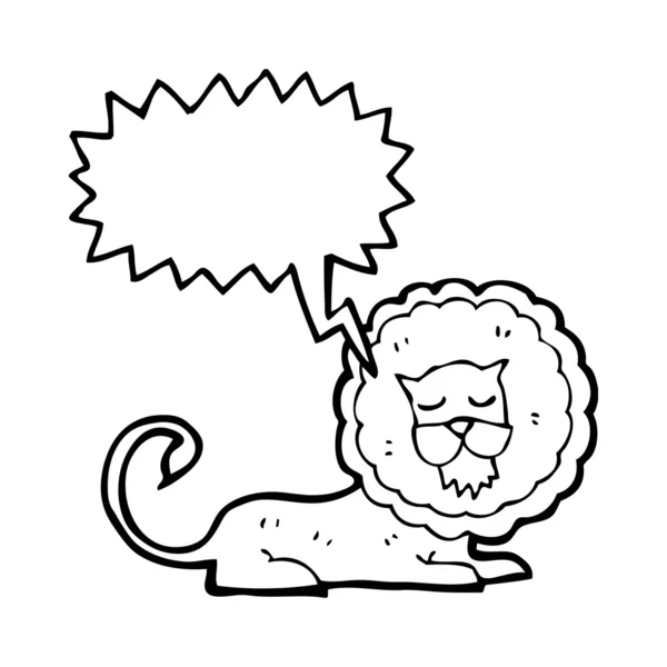 León con burbuja de habla — Vector de stock
