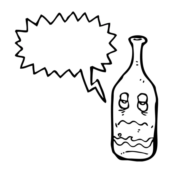 Botella de vino con resaca — Archivo Imágenes Vectoriales