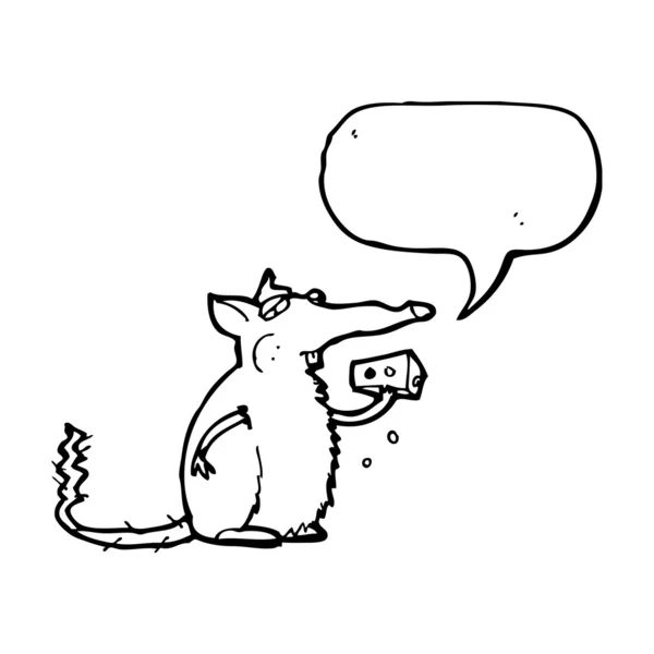 Egeret eszik sajtot — Stock Vector