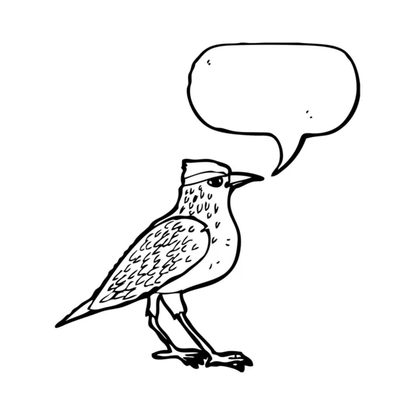 Pájaro con burbuja del habla — Archivo Imágenes Vectoriales