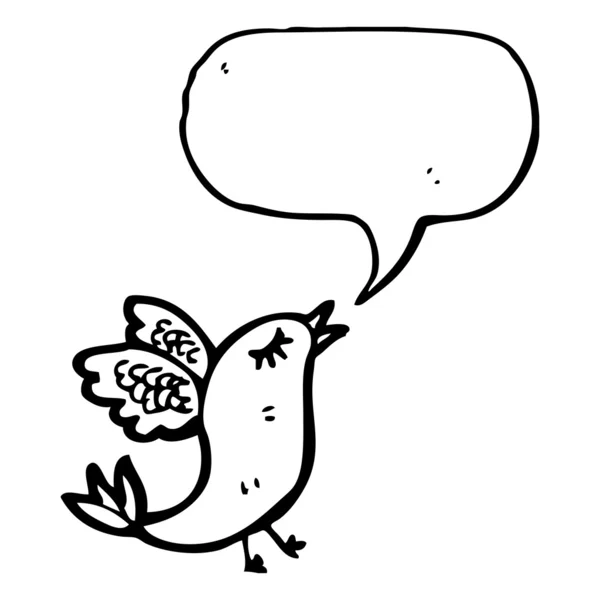 Zwitschernder Vogel — Stockvektor