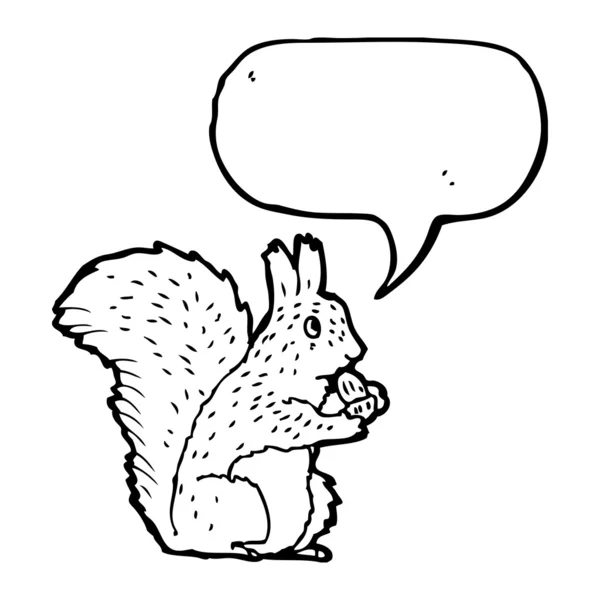 Ilustração de esquilo com porca — Vetor de Stock