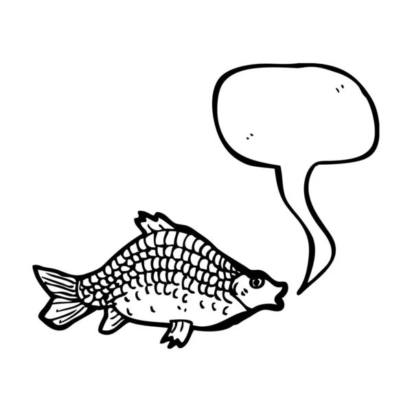 Poisson avec bulle vocale — Image vectorielle