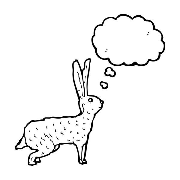 野兔与思想泡泡 — 图库矢量图片