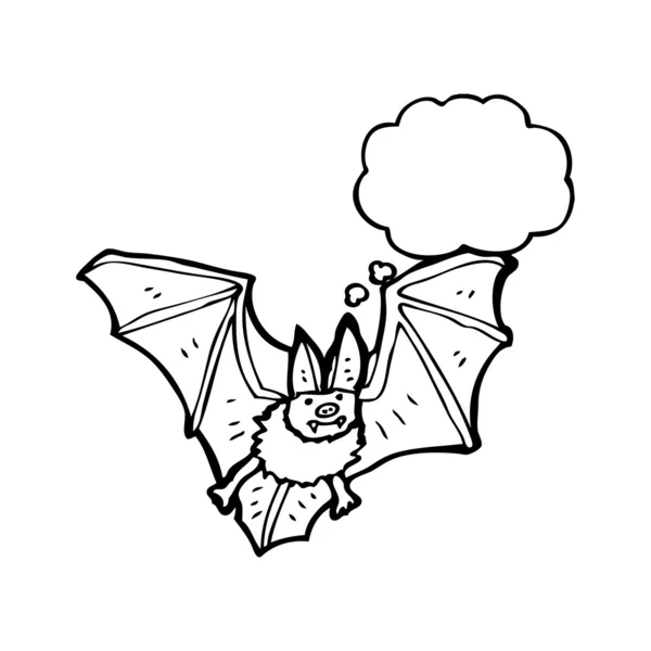Flying bat cartoon — Stock Vector