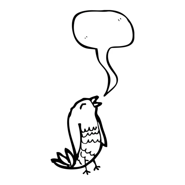 Поющая птица — стоковый вектор