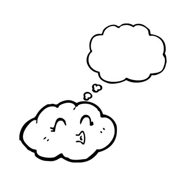 düşünce balonu ile bulut