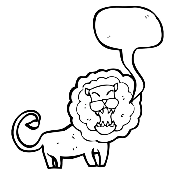 Lion de bande dessinée rugissant — Image vectorielle