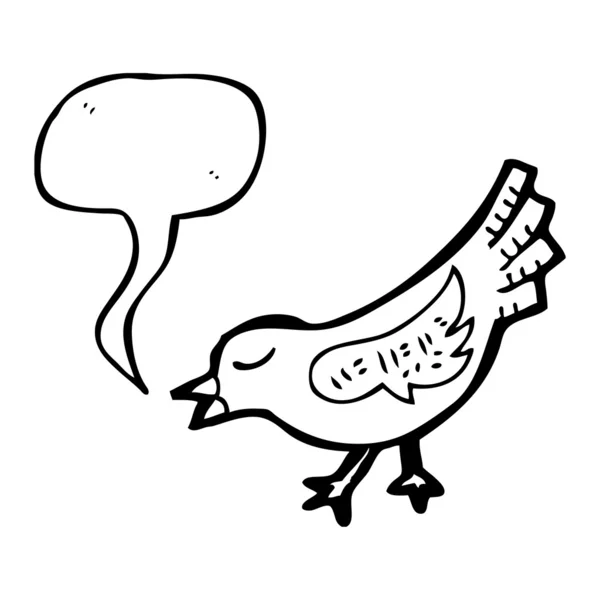 Oiseau chanteur — Image vectorielle