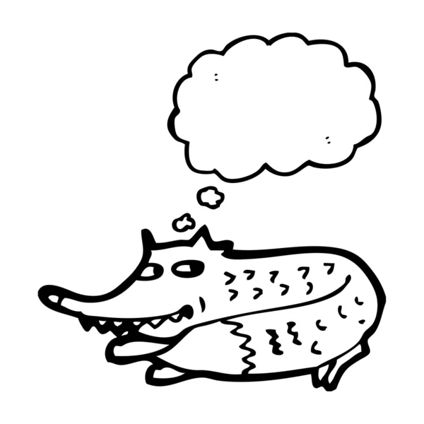 Sleepy fox cartoon — Stock Vector