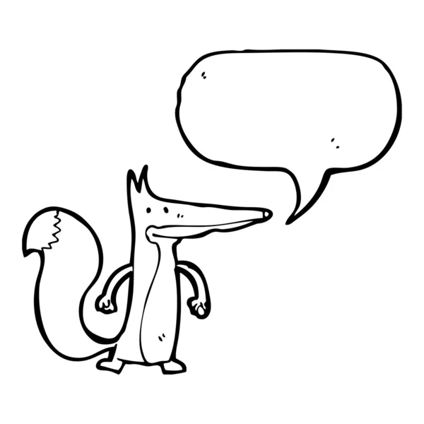 Fox con caricatura de burbuja de habla — Archivo Imágenes Vectoriales