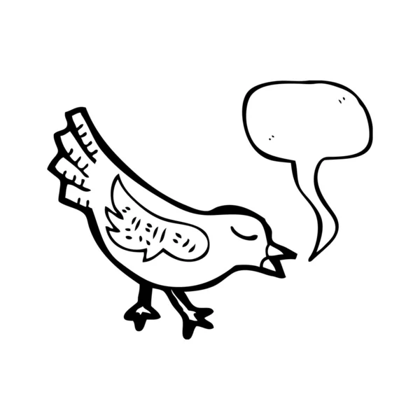Oiseau chanteur — Image vectorielle