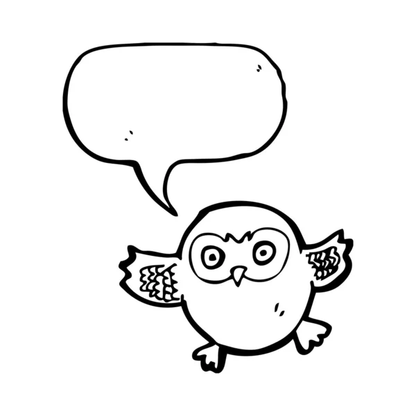 可爱小猫头鹰卡通 — 图库矢量图片