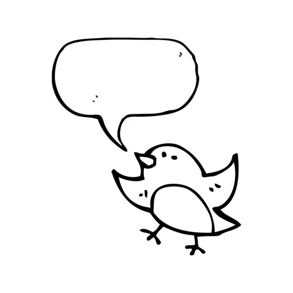 Oiseau gribouillis chantant — Image vectorielle