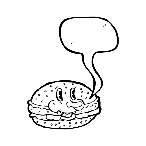 Retro hamburger — Stok Vektör