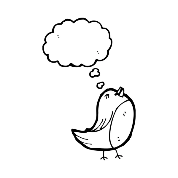 Bird with thought bubble — Stock Vector