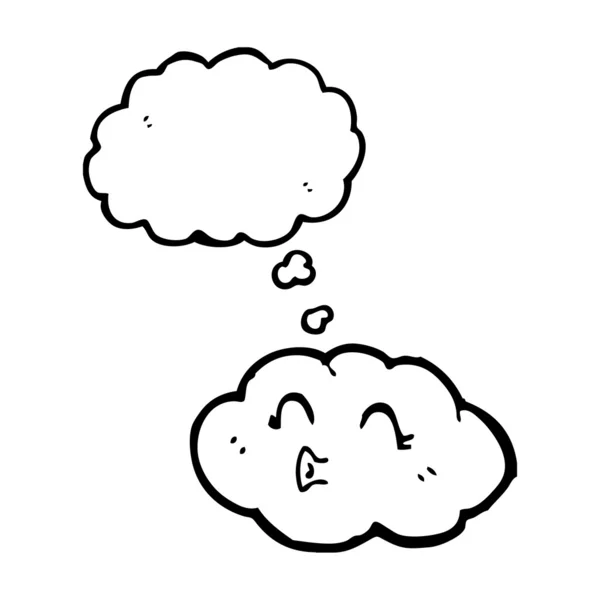 Nube con burbuja de pensamiento — Vector de stock