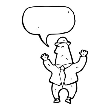 mutlu işadamı karikatür