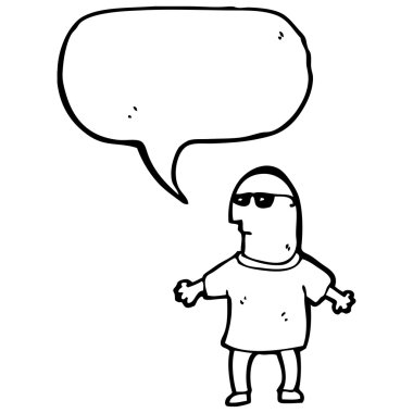 çizgi film adamın gölgeler içinde