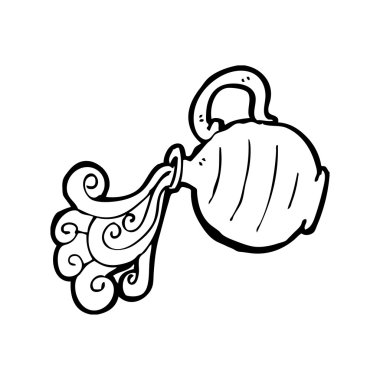 karikatür urn su dökme