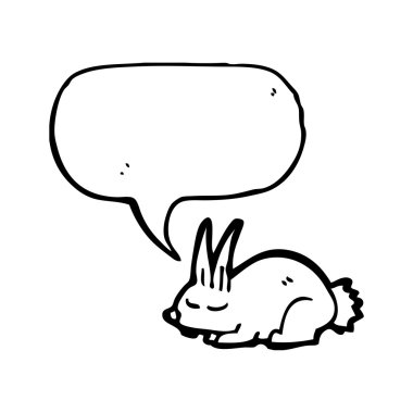 tavşan ile konuşma balonu