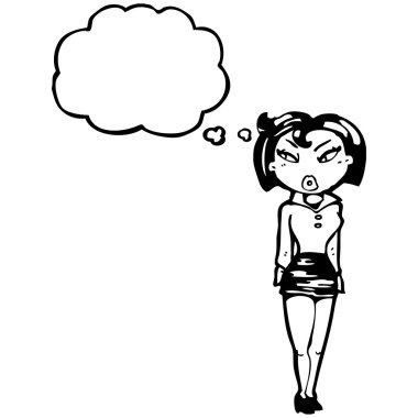 kadın mini etek düşüncesinde