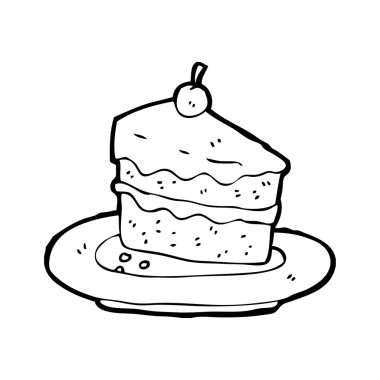 plaka üzerinde pasta dilimi