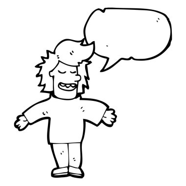 kabarık saçlı adam