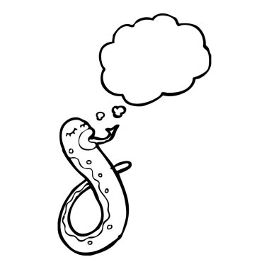 düşünce balonu ile yılan