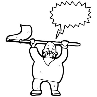 kızgın adam dalgalanan bayrak