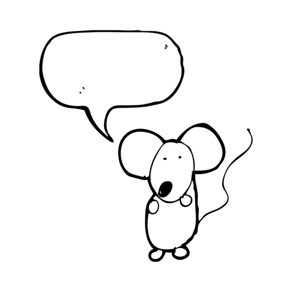 Mouse with speech bubble — Stock Vector