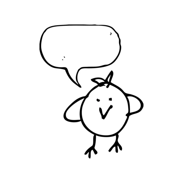 Bird with speech bubble — Stock Vector