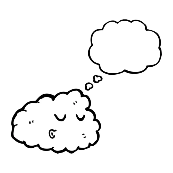 Cloud met toespraak bubble cartoon — Stockvector