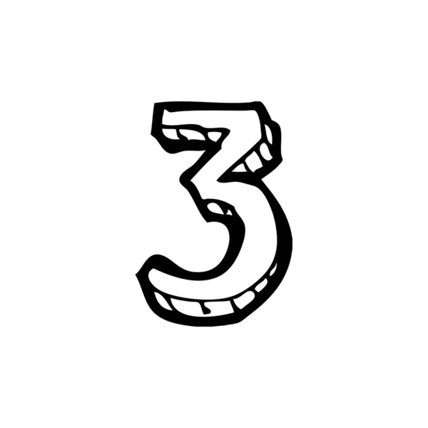 Numéro 3 — Image vectorielle