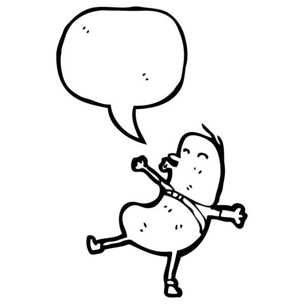 Funny bean shaped man cartoon — Stock Vector