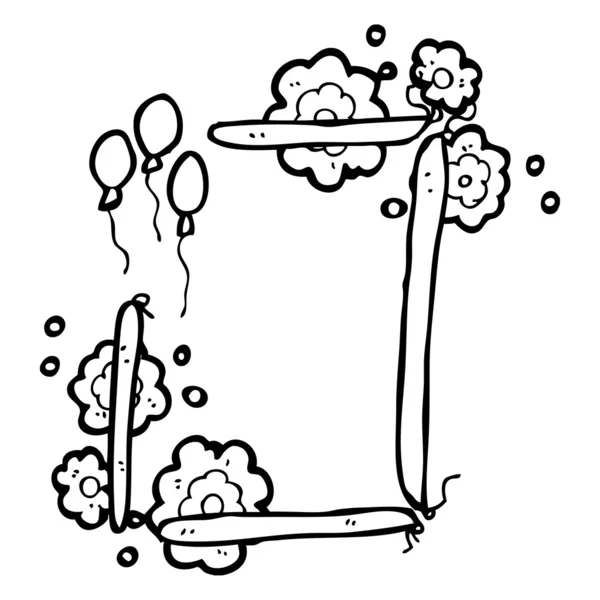 風船の装飾的なフレーム — ストックベクタ