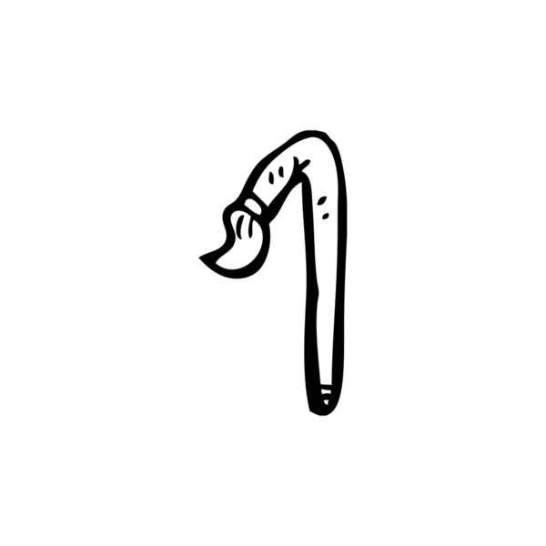 Pennello a forma di pennello numero uno — Vettoriale Stock