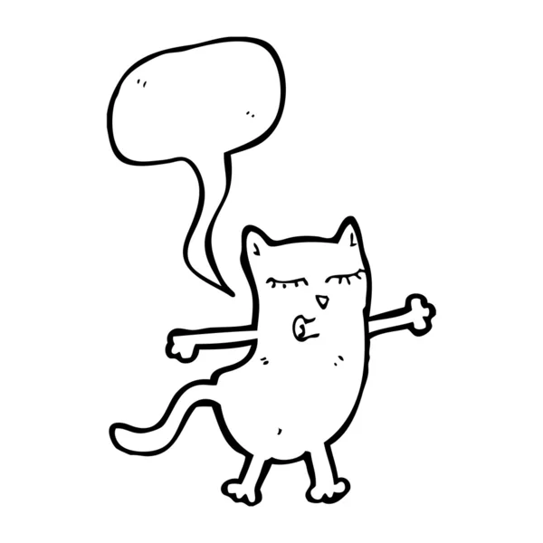 Katze mit Sprechblase — Stockvektor