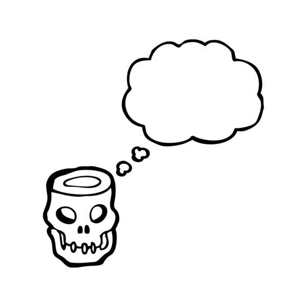 Kafatası karikatür — Stok Vektör