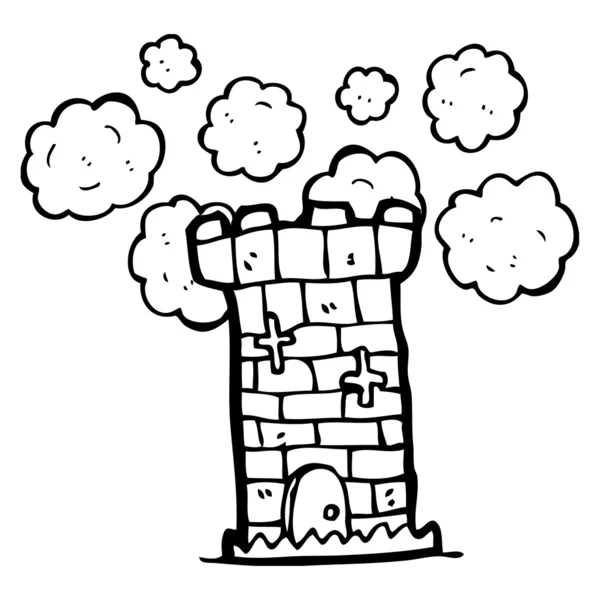 Mittelalterlicher Turm — Stockvektor