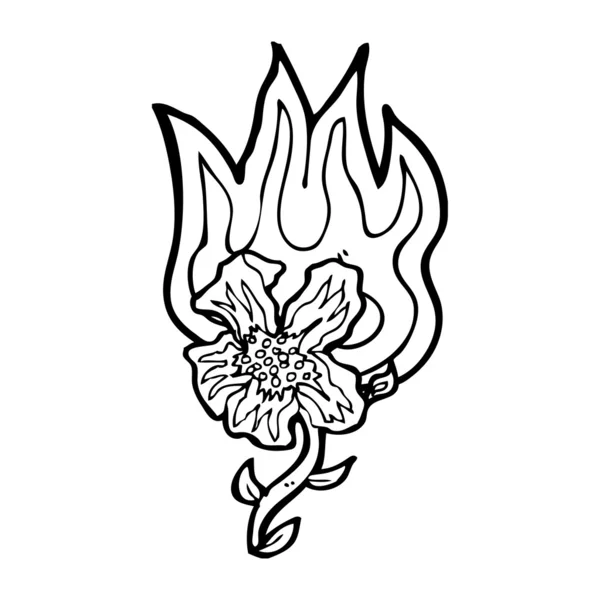 Rzadki kwiat spalanie — Wektor stockowy