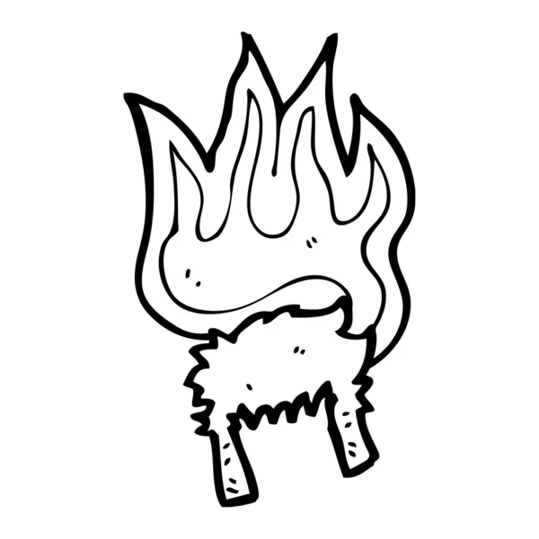 Parrucca di elvis fiammeggiante — Vettoriale Stock